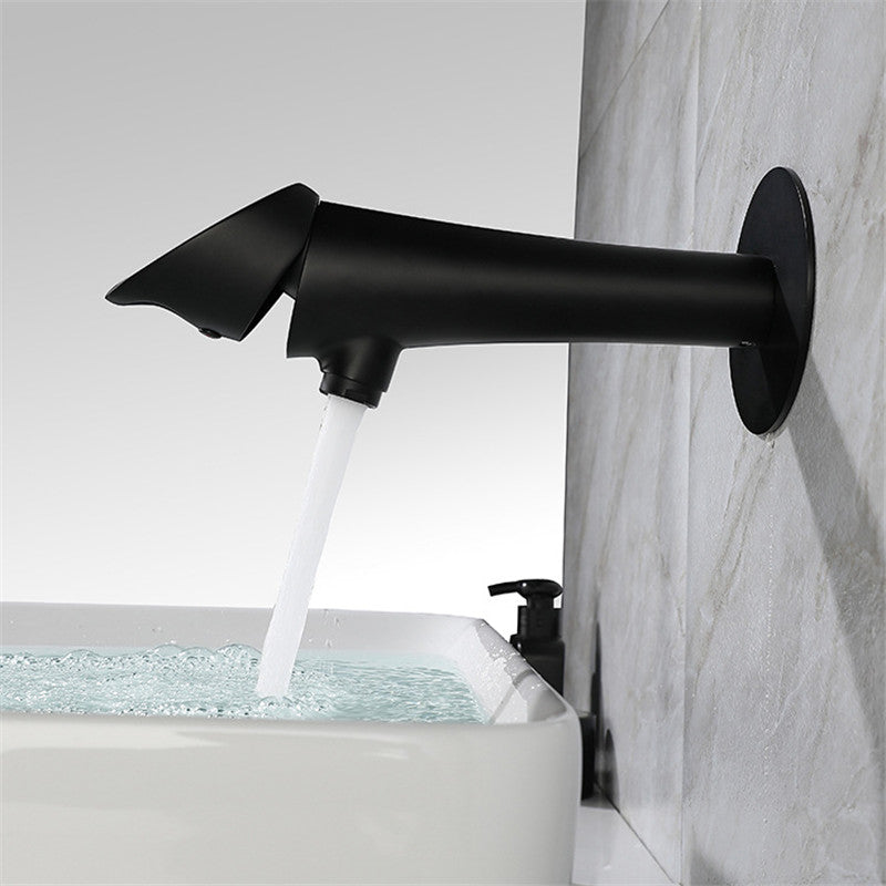 Brass Basin Faucet Luxury Bathroom Faucet Sink Mixer Tap Wall Mounted Faucet Hot And Cold Black/Brushed Gold  Mixer Tap