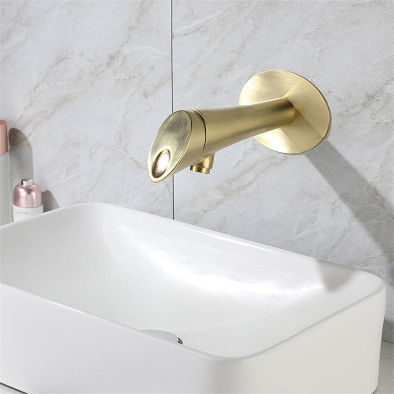 Brass Basin Faucet Luxury Bathroom Faucet Sink Mixer Tap Wall Mounted Faucet Hot And Cold Black/Brushed Gold  Mixer Tap