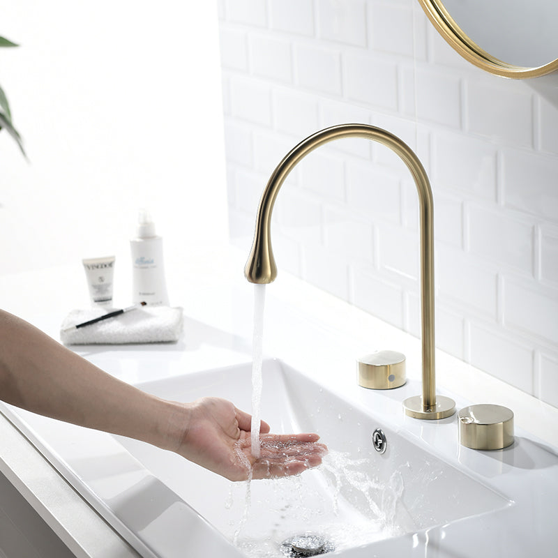 Lavatory Basin Faucet Fashion Tap Gold Faucet Black Gun Metal Faucet Water-drop Mixer Deck Mounted Tap Concealed