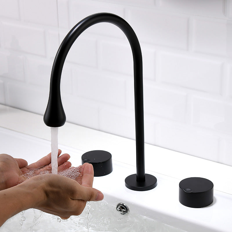 Lavatory Basin Faucet Fashion Tap Gold Faucet Black Gun Metal Faucet Water-drop Mixer Deck Mounted Tap Concealed