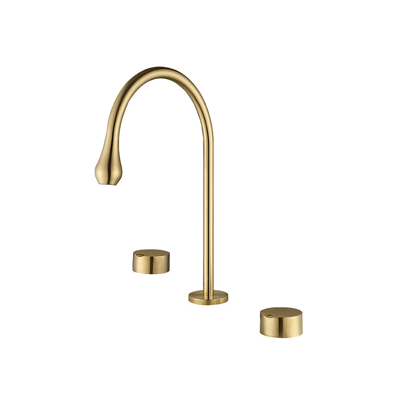 Lavatory Basin Faucet Fashion Tap Gold Faucet Black Gun Metal Faucet Water-drop Mixer Deck Mounted Tap Concealed