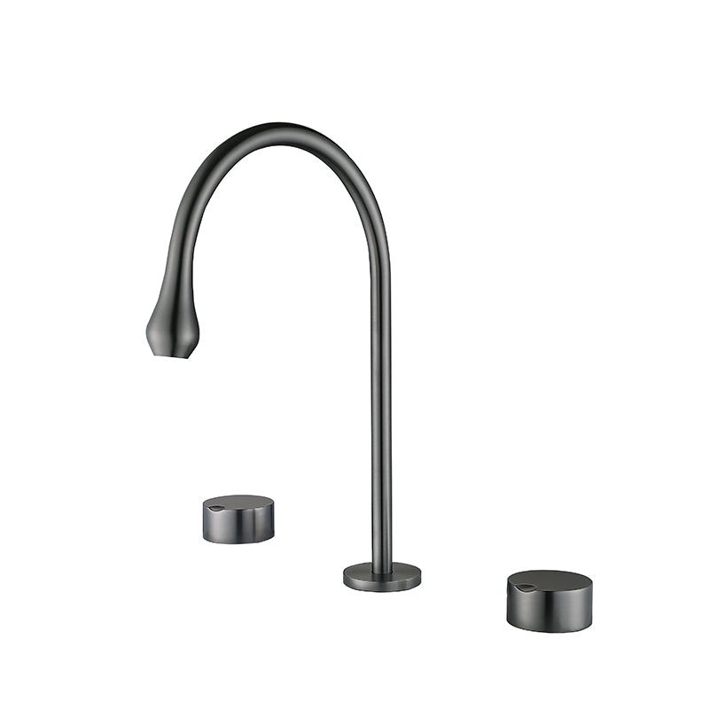 Lavatory Basin Faucet Fashion Tap Gold Faucet Black Gun Metal Faucet Water-drop Mixer Deck Mounted Tap Concealed