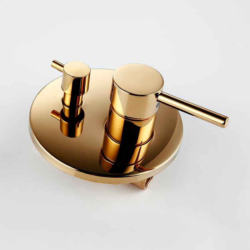 Luxury Golden Brass Shower Set Modern Wall-Mounted Ceiling Shower Syst –  yuanhao