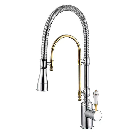 Pull out Kitchen faucet Gold kitchen Gold tap Top Quality Total Brass kitchen faucet vanity water tap faucet sink faucet