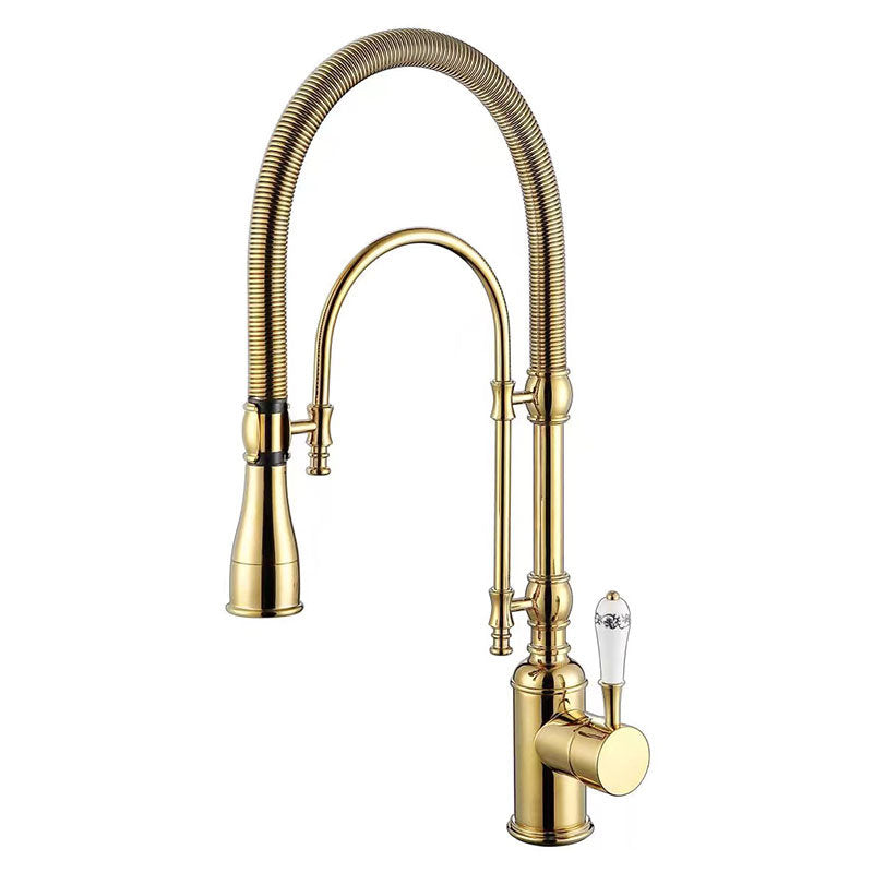 Pull out Kitchen faucet Gold kitchen Gold tap Top Quality Total Brass kitchen faucet vanity water tap faucet sink faucet