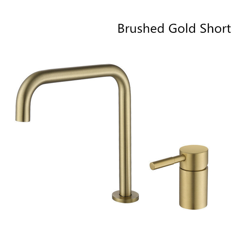 Black Basin faucet Bathroom Faucet two holes bathroom Sink faucet Brushed Gold sink tap rotating widespread basin Tap