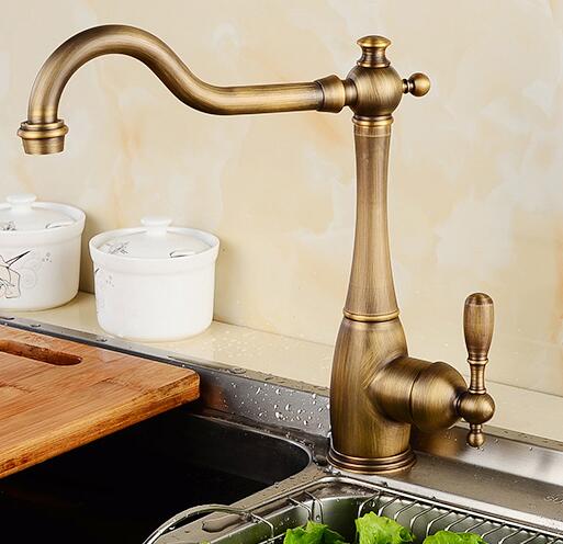 new arrival High quality brass gold finished 360 degree rotating hot and cold no lead safe kitchen sink faucet